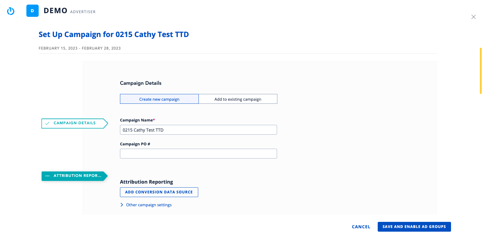 09 TTD Set up PG Campaign 頁面